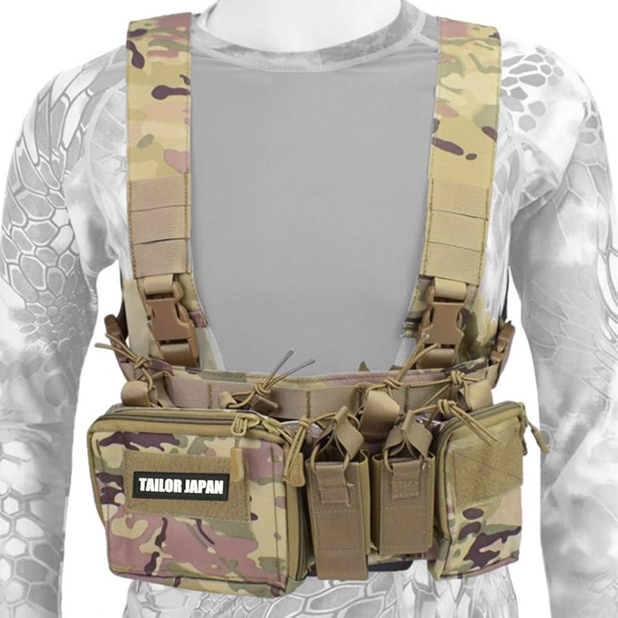 TAILOR JAPAN タクティカルベストマグポーチ付MOLLE1000Dタン TAILOR JAPAN テイラージャパン 実物ナイロン 軽量 プレート
